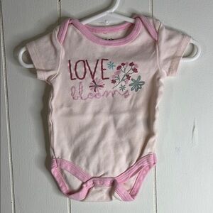 73 - Pink Baby Onesie with Floral Design